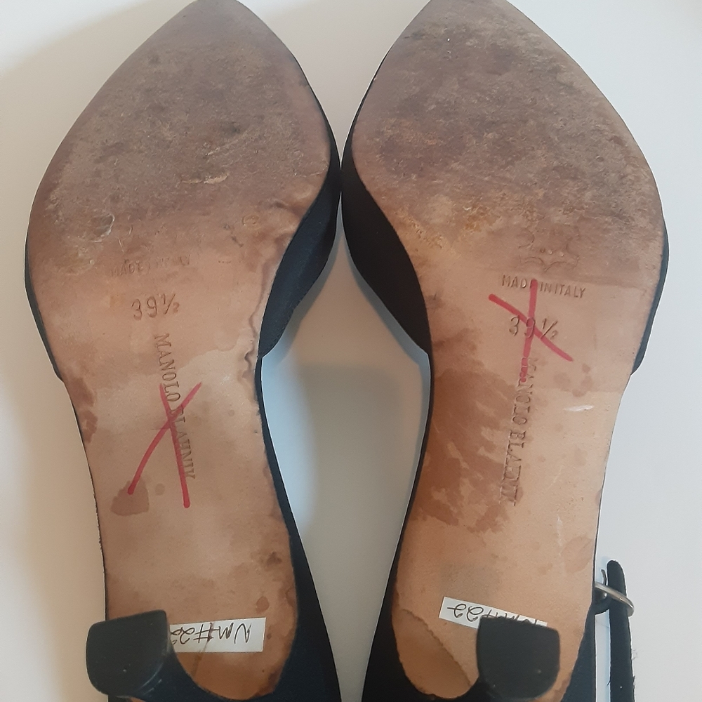 Manolo blahnik crystal ankle strap heels  sz 39.5 - Picture 7 of 13